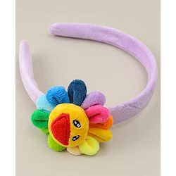 Babyhug Hair Band With Floral Applique - Multicolor