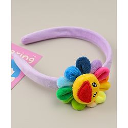 Babyhug Hair Band With Floral Applique - Multicolor