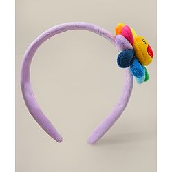 Babyhug Hair Band With Floral Applique - Multicolor