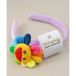 Babyhug Hair Band With Floral Applique - Multicolor