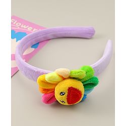Babyhug Hair Band With Floral Applique - Multicolor