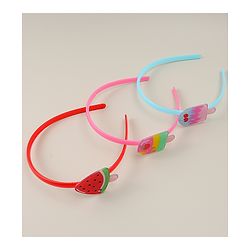 Babyhug Candy Shape Applique Hair Bands Pack of 3 - Multicolor