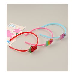 Babyhug Candy Shape Applique Hair Bands Pack of 3 - Multicolor
