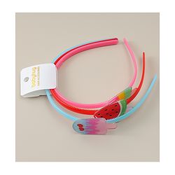 Babyhug Candy Shape Applique Hair Bands Pack of 3 - Multicolor