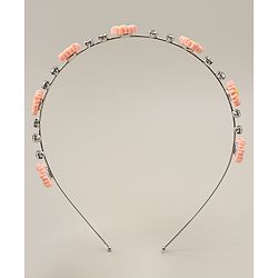 Babyhug Floral & Rhinestones Applique Hair Band - White