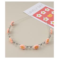 Babyhug Floral & Rhinestones Applique Hair Band - White