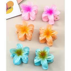 Babyhug Hair Clips Floral Shaped Pack of 6 - Multicolor