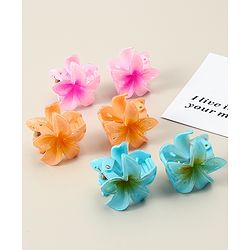 Babyhug Hair Clips Floral Shaped Pack of 6 - Multicolor