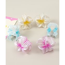 Babyhug Hair Clips Pack of 6 With Floral Applique- Multicolor
