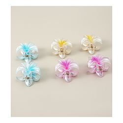 Babyhug Hair Clips Pack of 6 With Floral Applique- Multicolor