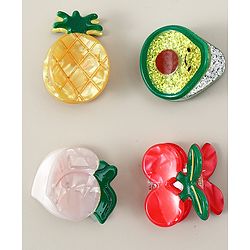 Babyhug Hair Clips Fruit Shaped Pack of 4 - Multicolor