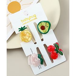 Babyhug Hair Clips Fruit Shaped Pack of 4 - Multicolor