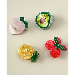 Babyhug Hair Clips Fruit Shaped Pack of 4 - Multicolor