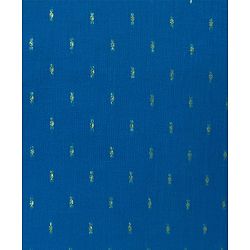 Babyhug Lurex Dobby Woven Full Sleeves Kurta Dhoti Set with Foil Print - Blue