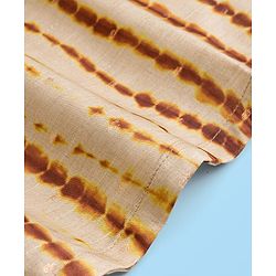 Babyhug Cambric Woven Full Sleeves Tie & Dye Kurta Dhoti Set - Beige