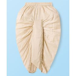 Babyhug Cambric Woven Full Sleeves Tie & Dye Kurta Dhoti Set - Beige