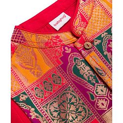 Babyhug Cambric Woven Full Sleeves Kurta Pajama Set with Embroidered Jacket - Red