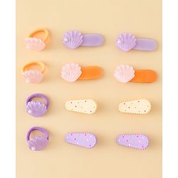 Babyhug Hair Accessories Combo Sets   -Light Orange & Purple
