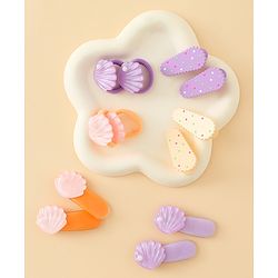 Babyhug Hair Accessories Combo Sets   -Light Orange & Purple