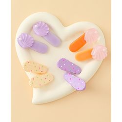 Babyhug Hair Accessories Combo Sets   -Light Orange & Purple