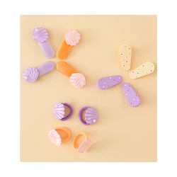 Babyhug Hair Accessories Combo Sets   -Light Orange & Purple