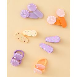 Babyhug Hair Accessories Combo Sets   -Light Orange & Purple