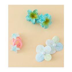 Babyhug Hair Accessories  with Floral Applique Combo Sets of 6  - Multicolor