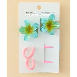 Babyhug Hair Accessories  with Floral Applique Combo Sets of 6  - Multicolor