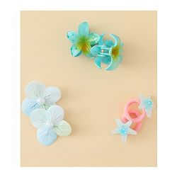 Babyhug Hair Accessories  with Floral Applique Combo Sets of 6  - Multicolor