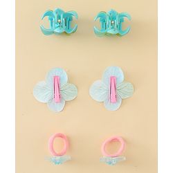 Babyhug Hair Accessories  with Floral Applique Combo Sets of 6  - Multicolor