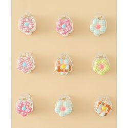 Babyhug Flower Shaped Hair Clips Pack of 10 - Multicolor