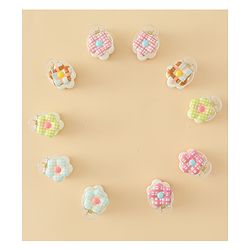 Babyhug Flower Shaped Hair Clips Pack of 10 - Multicolor