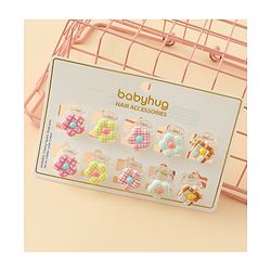 Babyhug Flower Shaped Hair Clips Pack of 10 - Multicolor