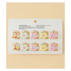 Babyhug Flower Shaped Hair Clips Pack of 10 - Multicolor
