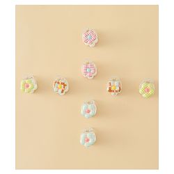 Babyhug Flower Shaped Hair Clips Pack of 10 - Multicolor