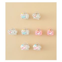 Babyhug Hair Clips with Character Print Design Pack of 10  - Multicolor