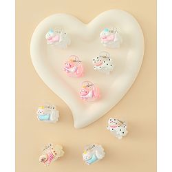 Babyhug Hair Clips with Character Print Design Pack of 10  - Multicolor
