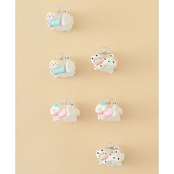 Babyhug Hair Clips with Character Print Design Pack of 10  - Multicolor