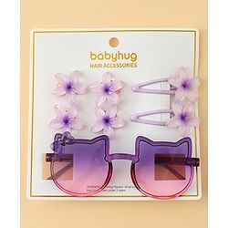 Babyhug Hair Accessories Combo Set of 3 Free Size - Light Purple