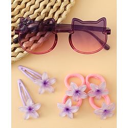 Babyhug Hair Accessories Combo Set of 3 Free Size - Light Purple