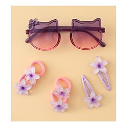 Babyhug Hair Accessories Combo Set of 3 Free Size - Light Purple
