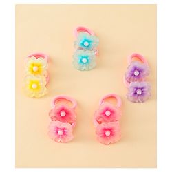 Babyhug Hair Rubber Bands With Butterfly & Floral Applique Pack of 20 - Multicolor