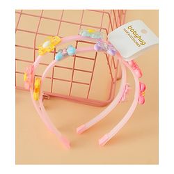 Babyhug Hair Bands with Butterfly & Floral Applique Pack of 2 Free Size - Multicolor