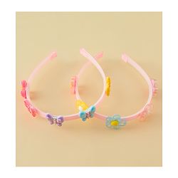 Babyhug Hair Bands with Butterfly & Floral Applique Pack of 2 Free Size - Multicolor