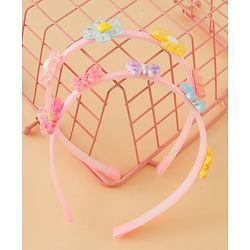 Babyhug Hair Bands with Butterfly & Floral Applique Pack of 2 Free Size - Multicolor