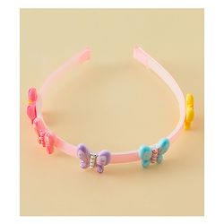 Babyhug Hair Bands with Butterfly & Floral Applique Pack of 2 Free Size - Multicolor
