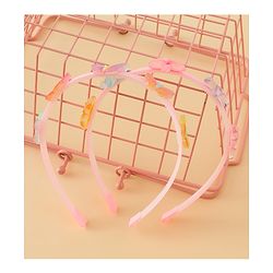 Babyhug Hair Band With Butterfly & Floral Applique Pack of 2 - Pink