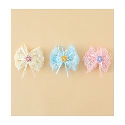 Babyhug Hair Clips With Floral Applique Pack of 3 - Multicolor