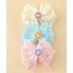 Babyhug Hair Clips With Floral Applique Pack of 3 - Multicolor