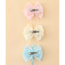 Babyhug Hair Clips With Floral Applique Pack of 3 - Multicolor